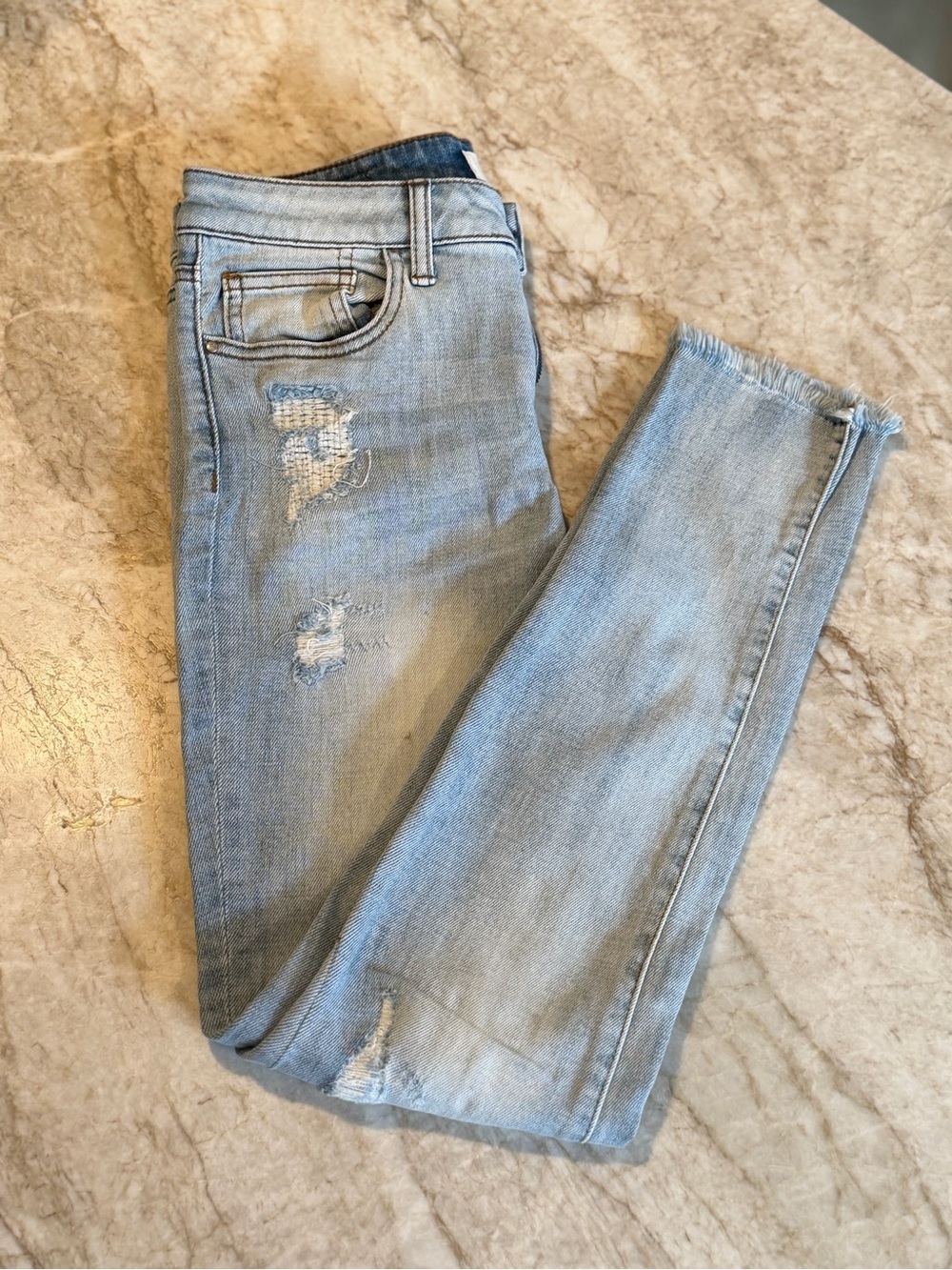 Treasure & Bond Light Blue Distressed Skinny Jeans